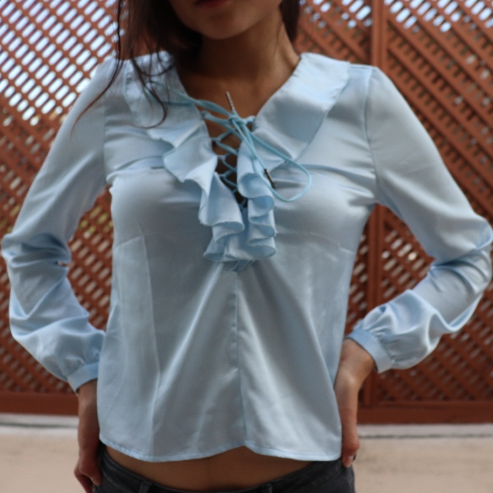 Baby Blue Vintage Blouse